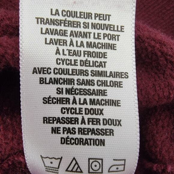 Aeropostale Hoddie Zip Y2K Grunge Casual Burgundy Sz L Athleisure Loungewear - Picture 8 of 8